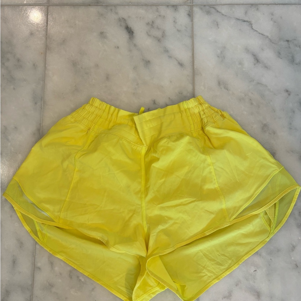 Lululemon Athletica Hotty Hot HR Shorts Neon Yellow